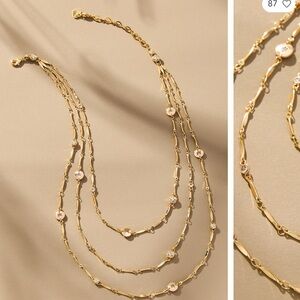 NWT * Anthropologie Gold Layered Necklace